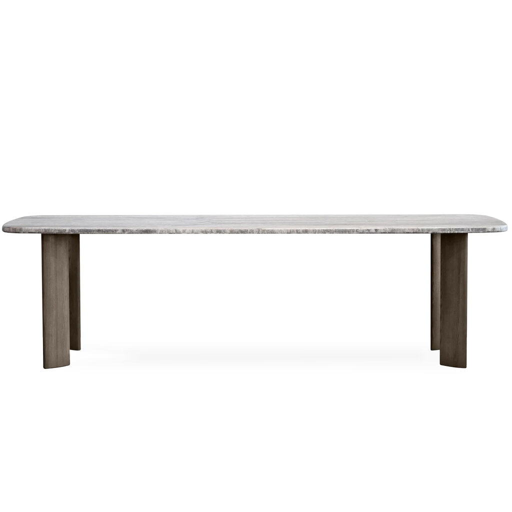 VENTURA DINING TABLE TRAVERTINE 107"