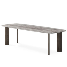 VENTURA DINING TABLE TRAVERTINE 107"