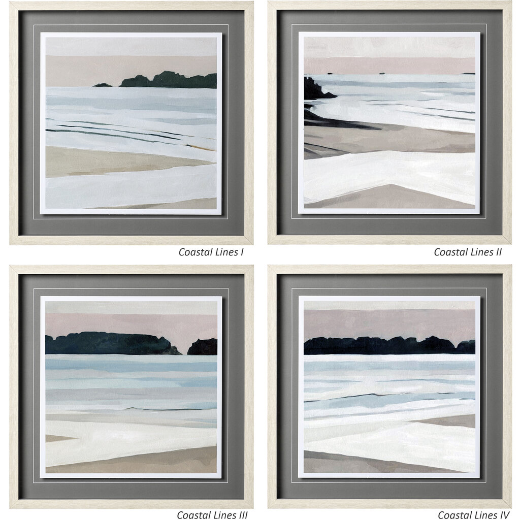 COASTAL LINES IV FRAMED ARTWORK