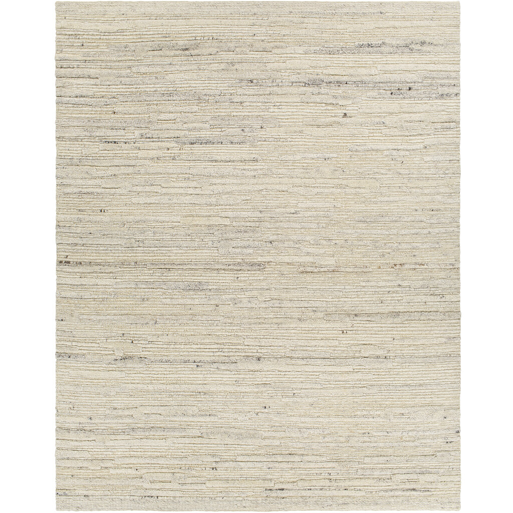 MAINE NEW ZEALAND WOOL 9' X 12' NATURAL AND GREY