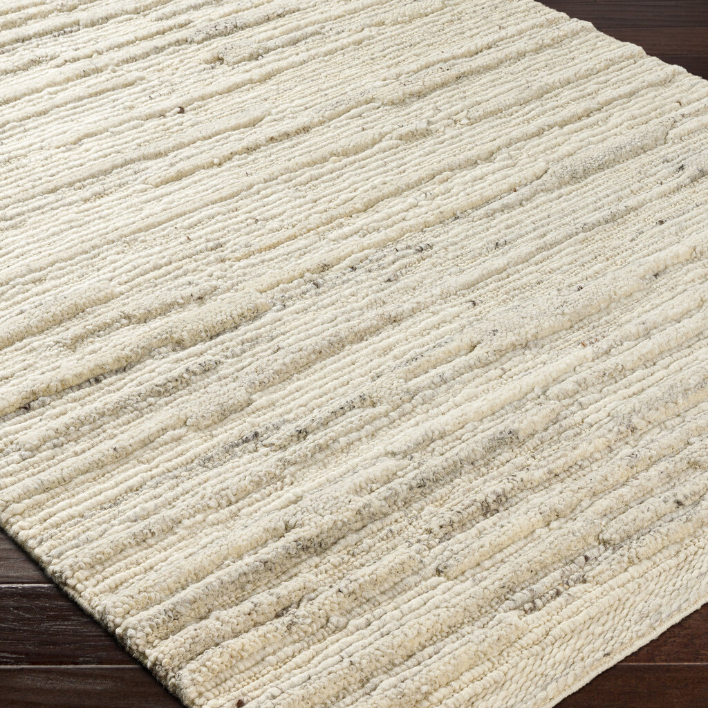 MAINE NEW ZEALAND WOOL 9' X 12' NATURAL AND GREY