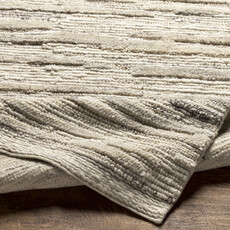 MAINE NEW ZEALAND WOOL 9' X 12' NATURAL AND GREY
