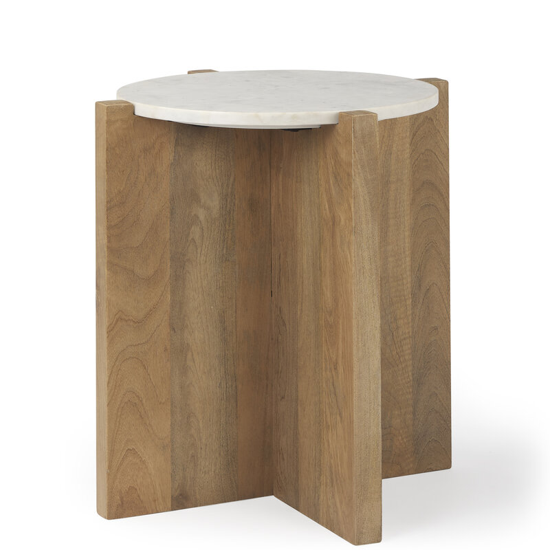WILLIAM SIDE TABLE ROUND NATURAL