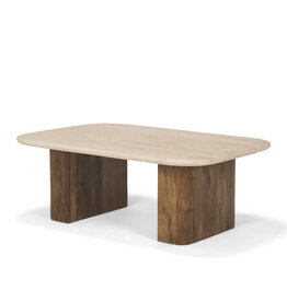 BROCK COFFEE TABLE RECTANGLE TRAVERTINE