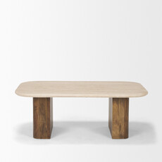 BROCK COFFEE TABLE RECTANGLE TRAVERTINE