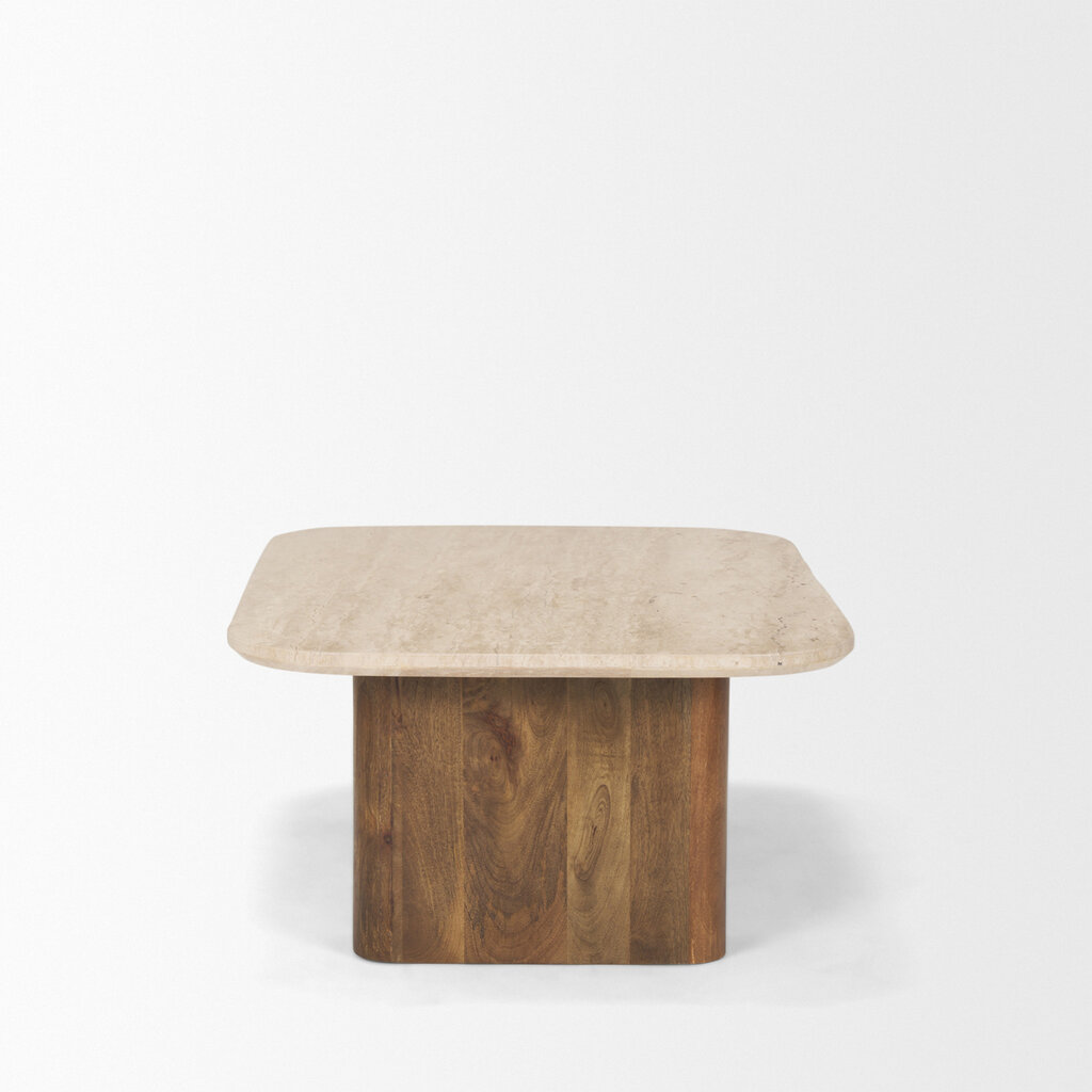 BROCK COFFEE TABLE RECTANGLE TRAVERTINE