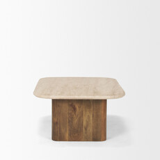BROCK COFFEE TABLE RECTANGLE TRAVERTINE