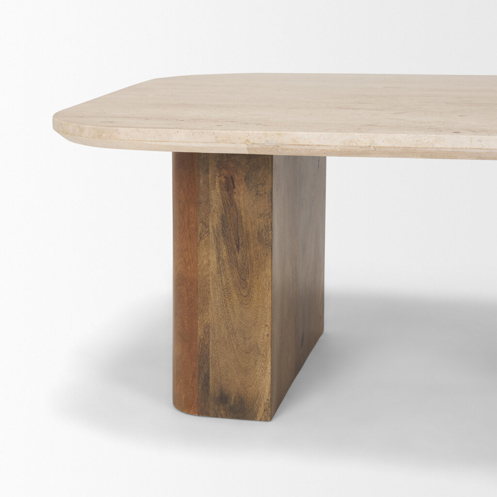 BROCK COFFEE TABLE RECTANGLE TRAVERTINE