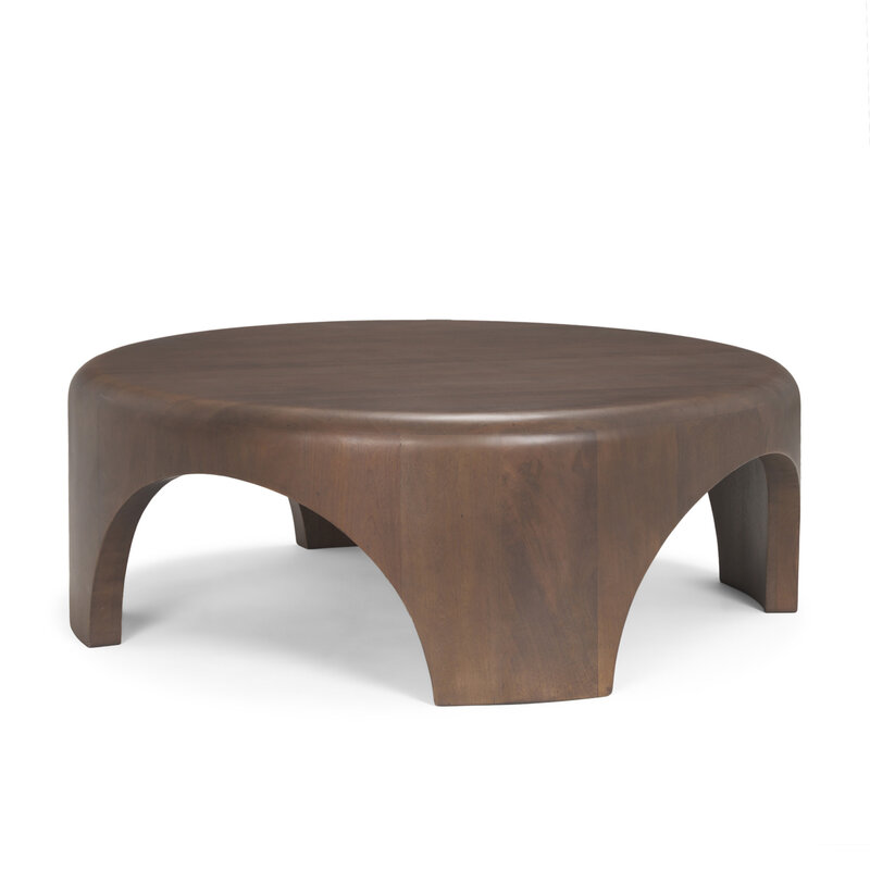 CALLUM COFFEE TABLE ROUND DARK BROWN