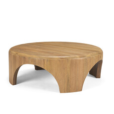 CALLUM COFFEE TABLE ROUND NATURAL SMOKED