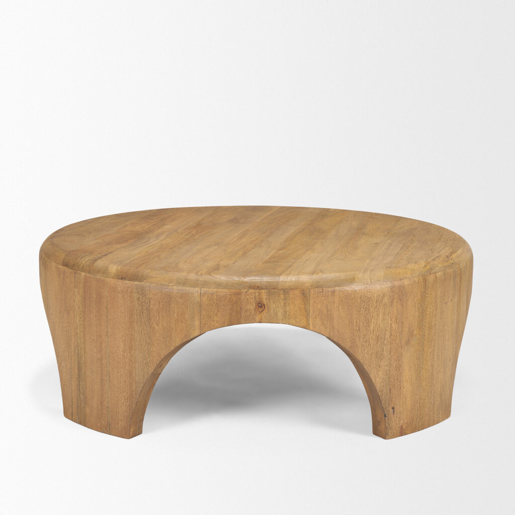 CALLUM COFFEE TABLE ROUND NATURAL SMOKED