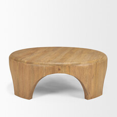 CALLUM COFFEE TABLE ROUND NATURAL SMOKED