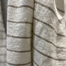 FORTE ITALIAN LINEN BATH TOWEL IVORY STRIPED NATURAL