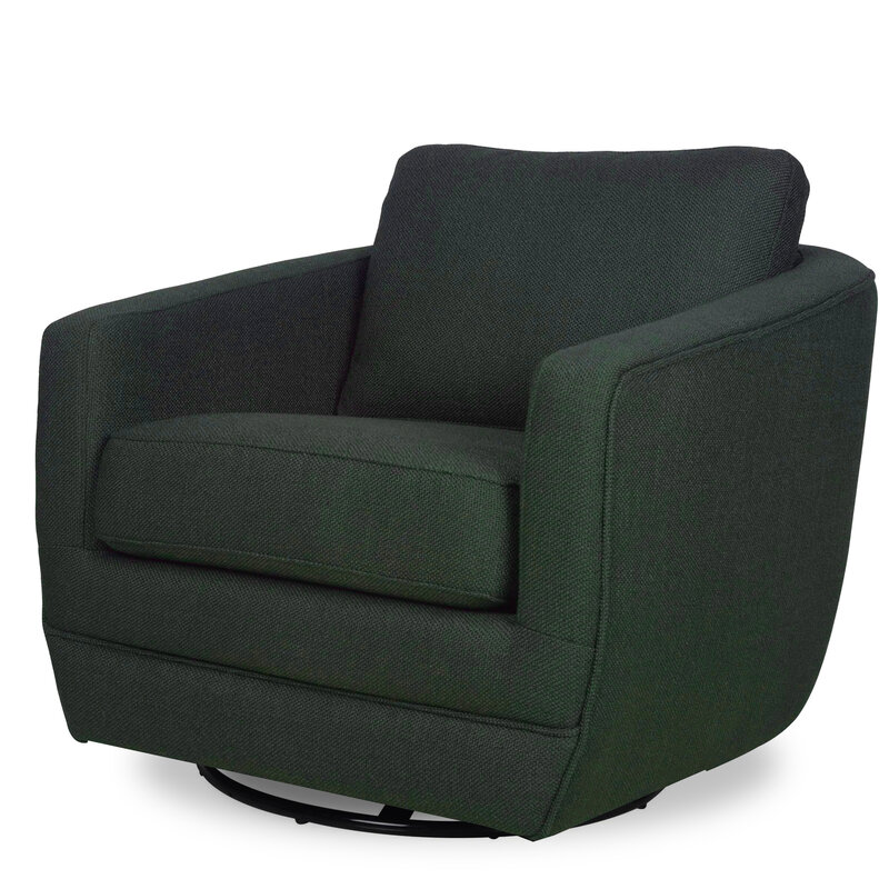 ODETTE SWIVEL CHAIR TWEED DARK GREEN