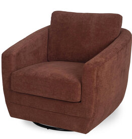 ODETTE SWIVEL CHAIR CHENNILE RUST