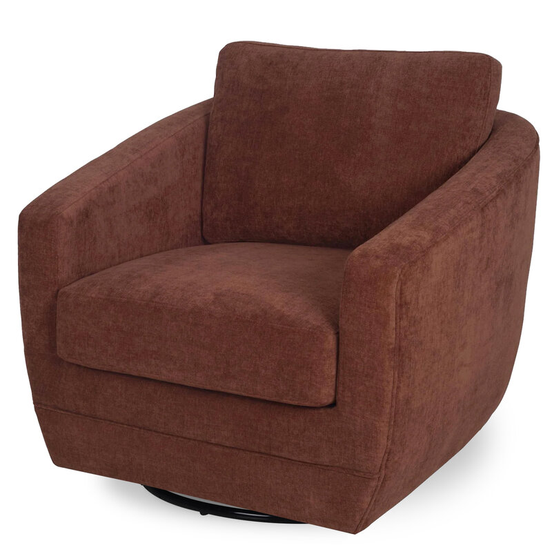 ODETTE SWIVEL CHAIR CHENNILE RUST