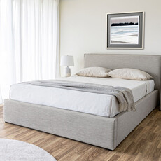 ARIES BED GREY SAND Storage Optional