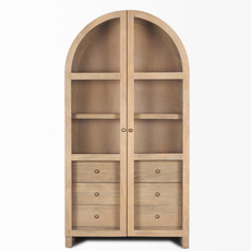 ONWARD 2 DOOR ARCHED CABINET NATURAL