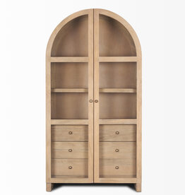 ONWARD 2 DOOR ARCHED CABINET NATURAL