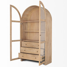 ONWARD 2 DOOR ARCHED CABINET NATURAL