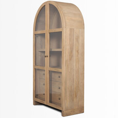 ONWARD 2 DOOR ARCHED CABINET NATURAL