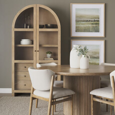 ONWARD 2 DOOR ARCHED CABINET NATURAL