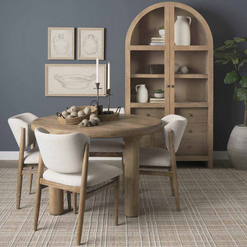 ONWARD 2 DOOR ARCHED CABINET NATURAL