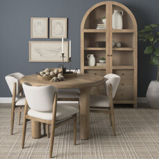 ONWARD 2 DOOR ARCHED CABINET NATURAL