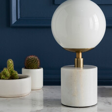NAPOLI GLOBE LAMP MARBLE WHITE