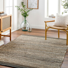 WINTERLAND JUTE 8' X 10' NAUTRAL BROWN GREY CHARCOAL