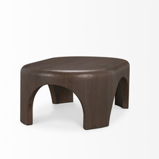 CALLUM COFFEE TABLE OVAL DARK BROWN