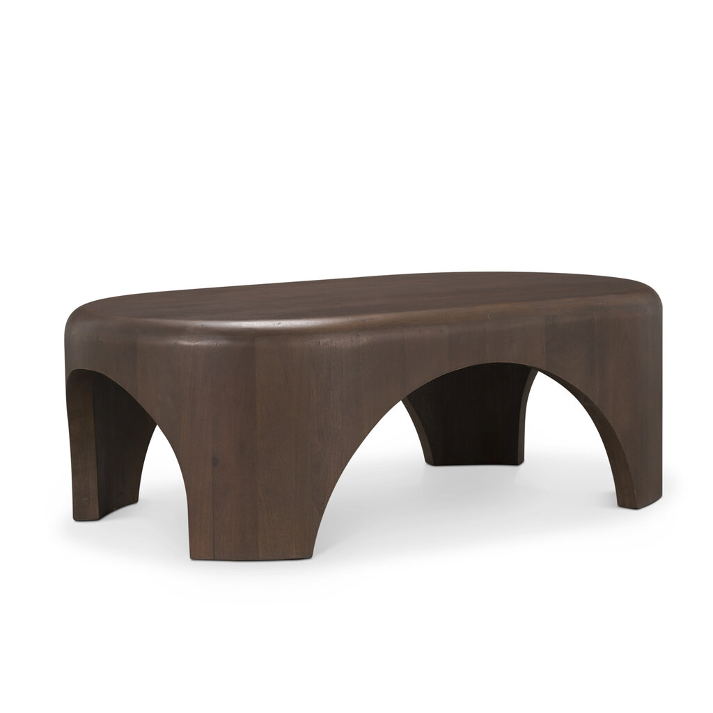 CALLUM COFFEE TABLE OVAL DARK BROWN