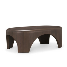 CALLUM COFFEE TABLE OVAL DARK BROWN