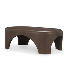 CALLUM COFFEE TABLE OVAL DARK BROWN