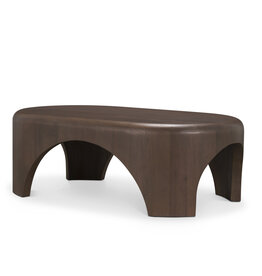 CALLUM COFFEE TABLE OVAL DARK BROWN