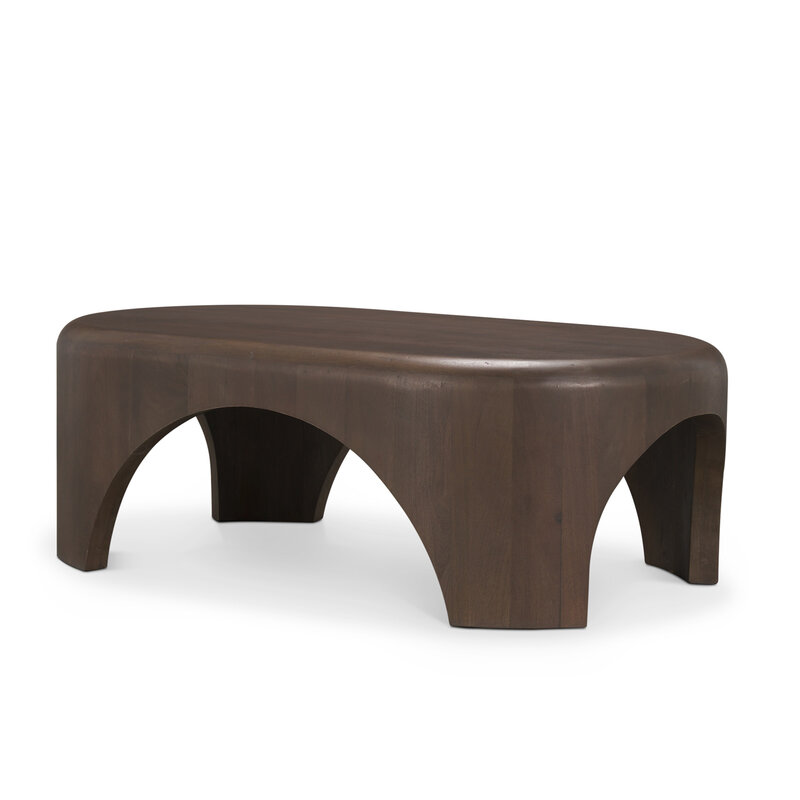 CALLUM COFFEE TABLE OVAL DARK BROWN