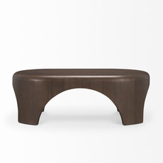 CALLUM COFFEE TABLE OVAL DARK BROWN