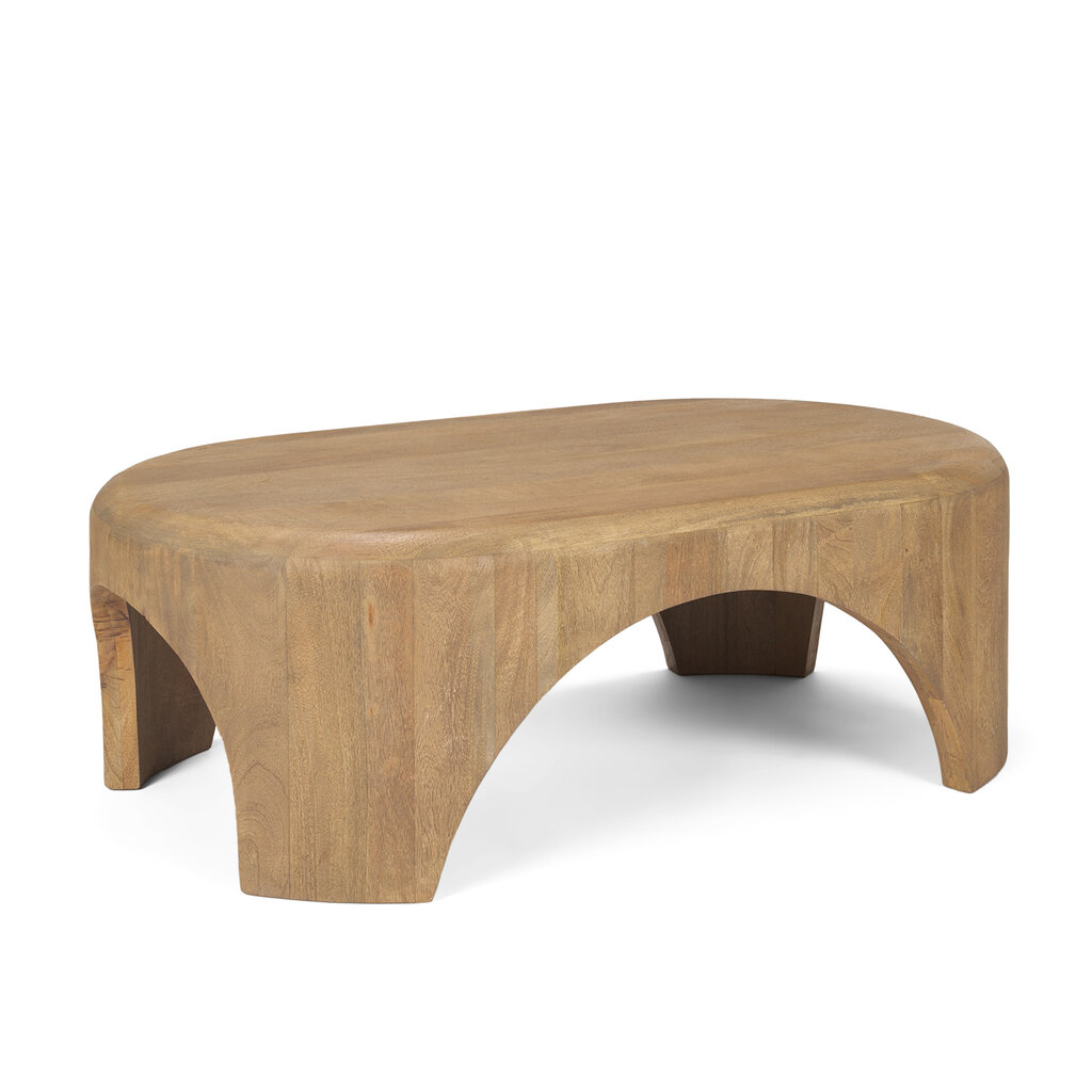 CALLUM COFFEE TABLE OVAL NATURAL SMOKED