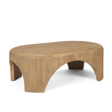 CALLUM COFFEE TABLE OVAL NATURAL SMOKED
