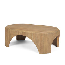 CALLUM COFFEE TABLE OVAL NATURAL SMOKED