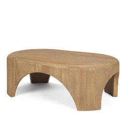 CALLUM COFFEE TABLE OVAL NATURAL SMOKED