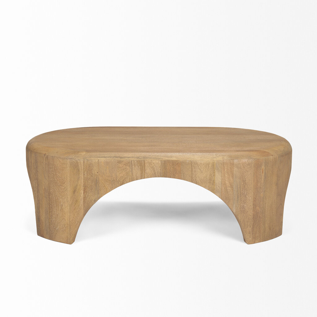 CALLUM COFFEE TABLE OVAL NATURAL SMOKED