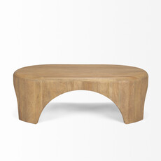 CALLUM COFFEE TABLE OVAL NATURAL SMOKED