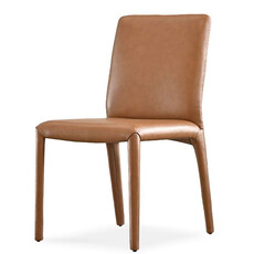 MALCOLM DINING CHAIR LEATHER COGNAC