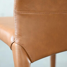 MALCOLM DINING CHAIR LEATHER COGNAC