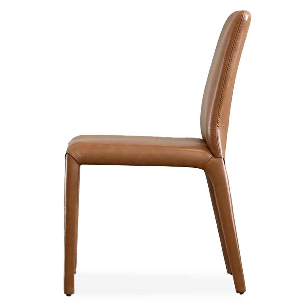 MALCOLM DINING CHAIR LEATHER COGNAC