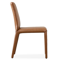 MALCOLM DINING CHAIR LEATHER COGNAC