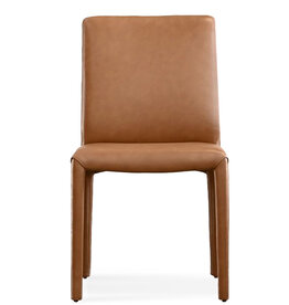 MALCOLM DINING CHAIR LEATHER COGNAC
