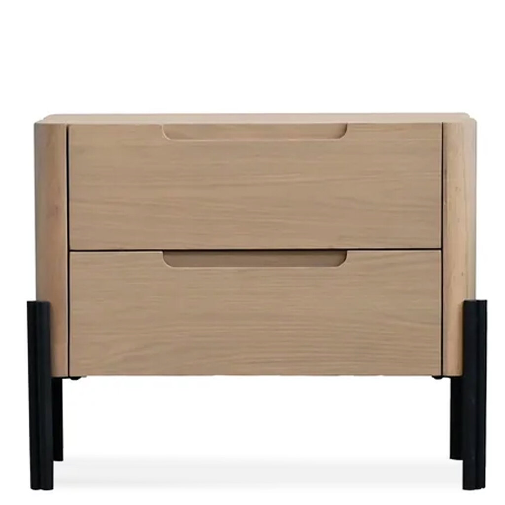 ALFI 2 DRAWER NIGHTSTAND NATURAL