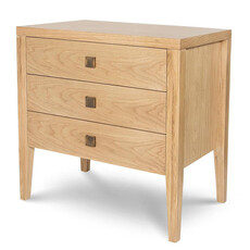 HEMSWORTH 3 DRAWER CHEST NIGHTSTAND OAK NATURAL